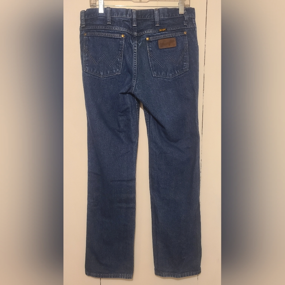 Wrangler Men's 36 Slim Fit Jeans - Dark Wash Size 30x32